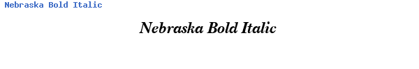 Fuente Nebraska Bold Italic.ttf
