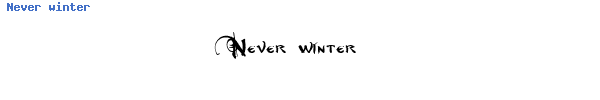 Fuente Never winter.ttf