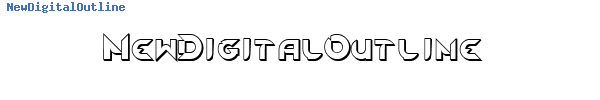 Fuente NewDigitalOutline.ttf