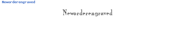Fuente Neworderengraved.ttf