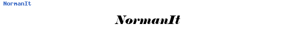 Fuente NormanIt.ttf