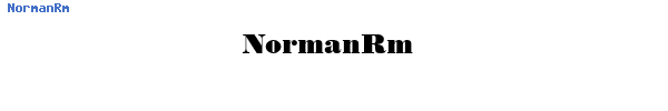 Fuente NormanRm.ttf