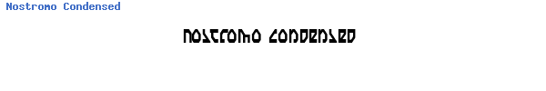 Fuente Nostromo Condensed.ttf