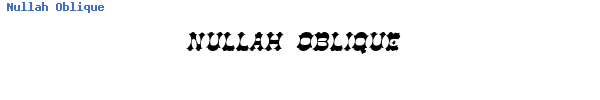 Fuente Nullah Oblique.ttf