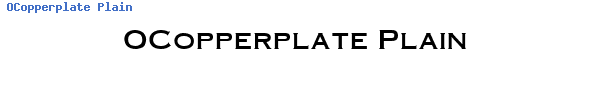Fuente OCopperplate Plain.ttf