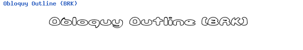 Fuente Obloquy Outline (BRK).ttf