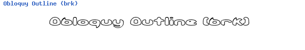 Fuente Obloquy Outline (brk).ttf