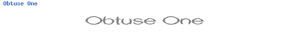 Fuente Obtuse One.ttf
