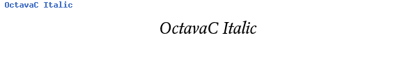 Fuente OctavaC Italic.ttf