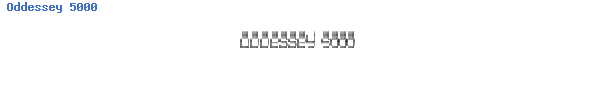 Fuente Oddessey 5000.ttf