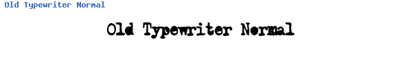Fuente Old Typewriter Normal.ttf