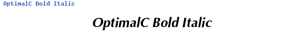 Fuente OptimalC Bold Italic.ttf