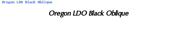Fuente Oregon LDO Black Oblique.ttf