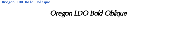 Fuente Oregon LDO Bold Oblique.ttf