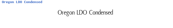 Fuente Oregon LDO Condensed.ttf