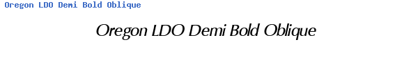 Fuente Oregon LDO Demi Bold Oblique.ttf