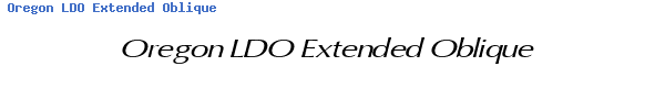 Fuente Oregon LDO Extended Oblique.ttf