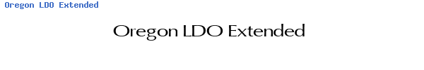 Fuente Oregon LDO Extended.ttf