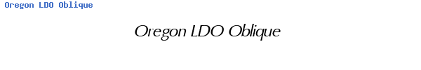 Fuente Oregon LDO Oblique.ttf