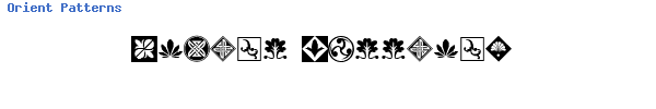 Fuente Orient Patterns.ttf