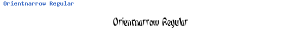 Fuente Orientnarrow Regular.ttf