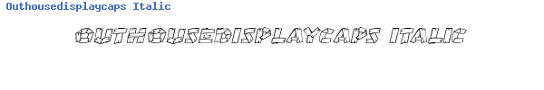 Fuente Outhousedisplaycaps Italic.ttf