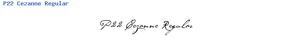Fuente P22 Cezanne Regular.ttf