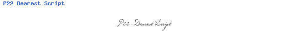 Fuente P22 Dearest Script.ttf