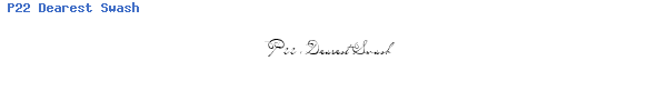 Fuente P22 Dearest Swash.ttf