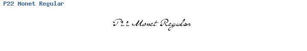 Fuente P22 Monet Regular.ttf