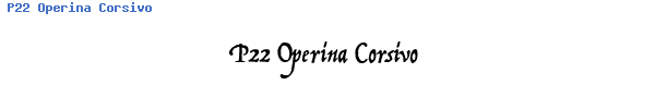 Fuente P22 Operina Corsivo.ttf