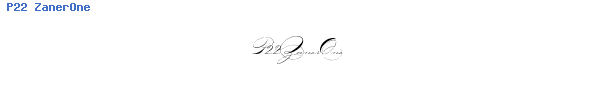 Fuente P22 ZanerOne.ttf