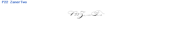 Fuente P22 ZanerTwo.ttf