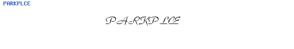 Fuente PARKPLCE.TTF