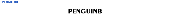 Fuente PENGUINB.TTF