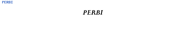 Fuente PERBI.TTF