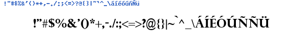 Fuente PERTIBD.TTF