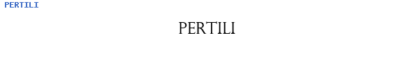 Fuente PERTILI.TTF