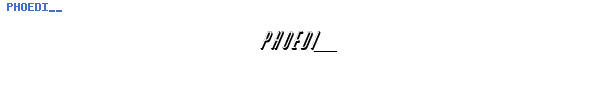 Fuente PHOEDI__.TTF
