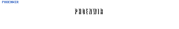 Fuente PHOENWIR.TTF