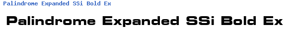 Fuente Palindrome Expanded SSi Bold Expanded .ttf