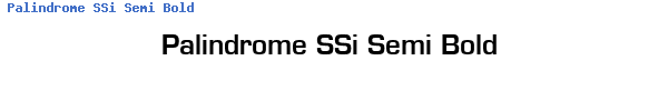 Fuente Palindrome SSi Semi Bold.ttf