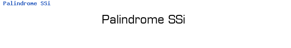 Fuente Palindrome SSi.ttf