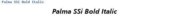 Fuente Palma SSi Bold Italic.ttf