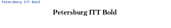 Fuente Petersburg ITT Bold.ttf
