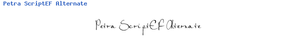 Fuente Petra ScriptEF Alternate.ttf