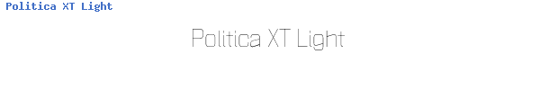 Fuente Politica XT Light.otf