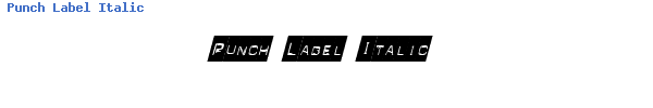 Fuente Punch Label Italic.ttf