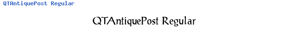 Fuente QTAntiquePost Regular.ttf