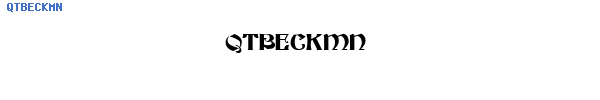 Fuente QTBECKMN.TTF